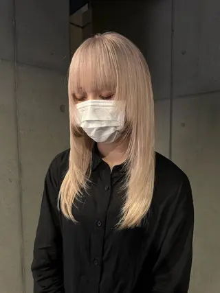 ロング カラー だいち/ハイトーン/ デザインカラーのヘアスタイル