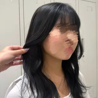 セミロング カラー Zina天神🌻田中 愛香のヘアスタイル