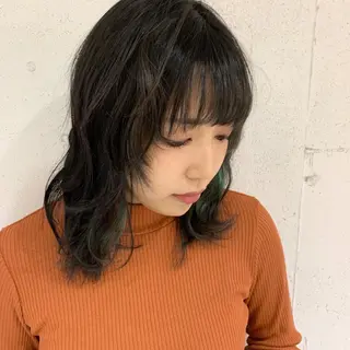 ミディアム カラー 🎈馬場佑馬/ スパイラルパーマ🎈のヘアスタイル