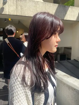 ロング カラー mei|顔まわり ×透明感カラーのヘアスタイル