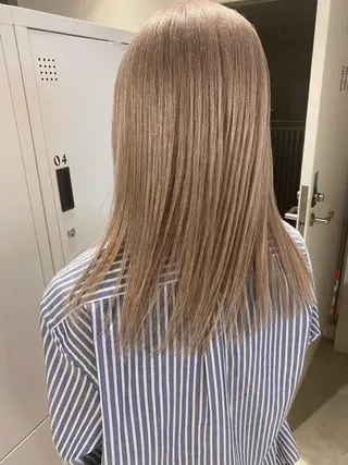 ミディアム カラー ハイトーン/メンズ/ ボブ RINのヘアスタイル