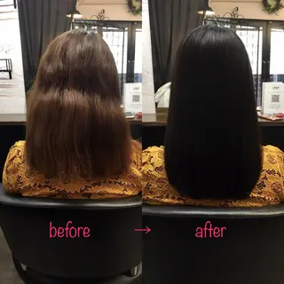 セミロング 縮毛矯正&髪質改善 MAILHAIRのヘアスタイル
