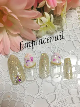 ショート ミディアム セミロング ロング カラー パーマ ヘアアレンジ メンズ キッズ ネイル まつエク nail salon&school felice所属・フェリーチェ瑞江店 新山のネイルデザイン