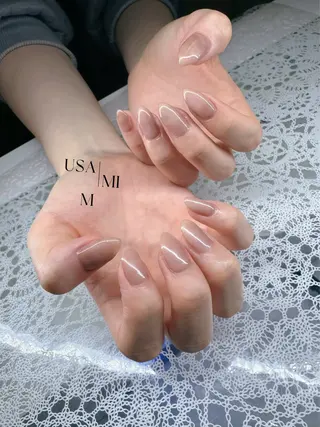 ネイル 💕🐰うさみみ🐰 💕猫と触れ合い✨のネイルデザイン
