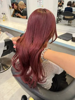 カラー 似合わせ💗透け感 💗うる艶カラー💗のヘアスタイル