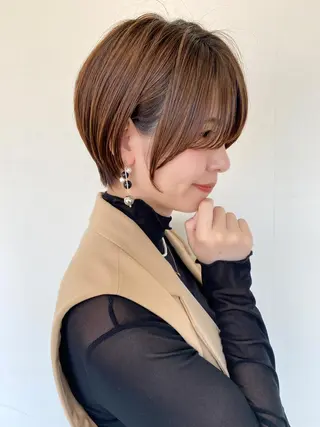 ショート カラー lab.by ioe中崎店所属・中北篤志 ショートボブのヘアスタイル