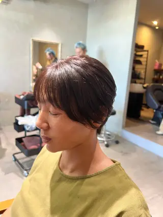 ショート パーマ morrow by suntown所属・💙AKANE ショート、ウルフ💙のヘアスタイル