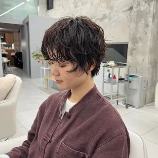 ショート パーマ 抜け感ショート パーマ/緒方椋のヘアスタイル