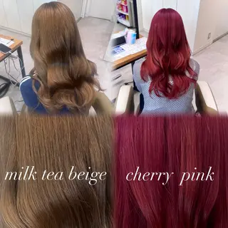 ロング ブリーチなしWカラー 暖色カラー/mayuのヘアスタイル