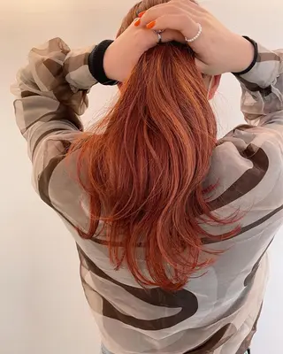 セミロング カラー パーマ ヘアアレンジ 💖美髪改善💖 辻未侑のヘアスタイル