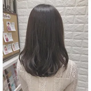 セミロング 韓国ヘア ♡tomimaのヘアスタイル