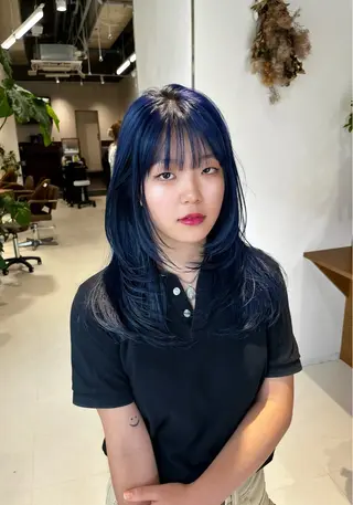 セミロング カラー フェイスレイヤー/ カラー/konoのヘアスタイル