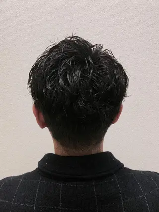 ショート パーマ メンズ HIROGINZA ヒロ銀座 青山所属・マツオ リュウホウ🐉のヘアスタイル