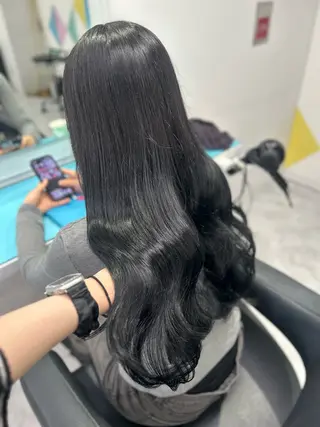 ロング カラー ヘアアレンジ Miwa🤍ダメージ レスカラー特化🦢のヘアスタイル