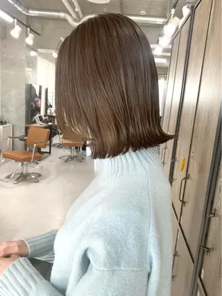 セミロング カラー ヘアアレンジ 🌷FUKA🌷 まろやかハイトーンのヘアスタイル