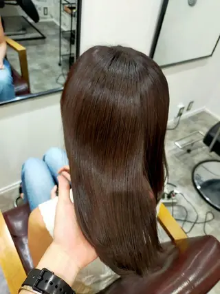 ミディアム カラー キッズ SUN GLOW サングロウ所属・水素トリートメント/ 髪質改善/ナカノメのヘアスタイル