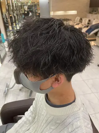 ショート パーマ メンズ ❄️メンズカット 落合諒❄️のヘアスタイル