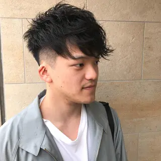 ショート カラー パーマ メンズ Vir by browのヘアスタイル