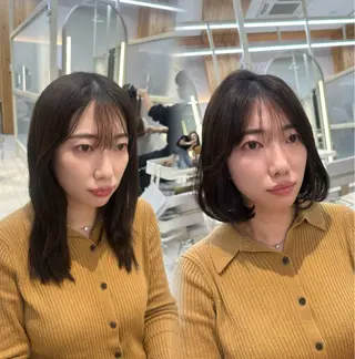 ショート oto🎀×美髪× シースルー前髪🤍のヘアスタイル