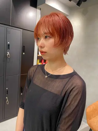 ショート カラー 暖色レイヤー 🥀REIRIのヘアスタイル