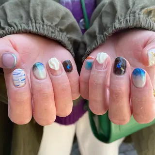 ネイル 淡色ネイル 🎀moeのネイルデザイン