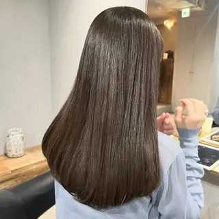 セミロング カラー akane/ボブ /オリーブ/ブラウンのヘアスタイル