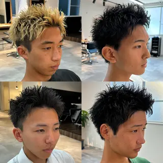 メンズ フェザーパーマ/韓国 /メンズカット保立のヘアスタイル