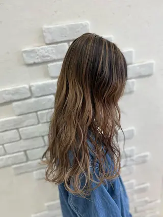 ロング カラー 太白区白髪ぼかし/ ボブカット/千葉達人のヘアスタイル