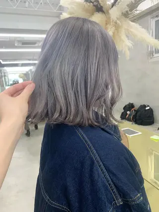 ミディアム カラー ブームボックス所属・🐝ハイトーンカラー hachi🐝のヘアスタイル