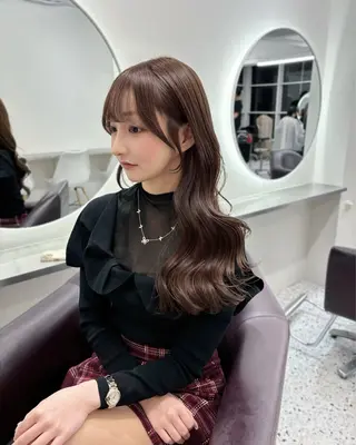 セミロング カラー パーマ ヘアアレンジ 🌸グレージュ/ ベージュ🌸yutaのヘアスタイル