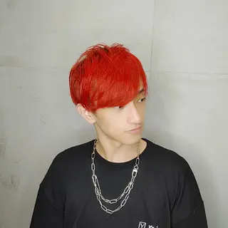 メンズ カラー ショート ハネエクステ表参道/ 羽エクステSpicaのヘアスタイル