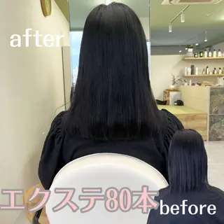 ミディアム カラー MOE🐈‍⬛🎀 エクステ/ワンホンのヘアスタイル