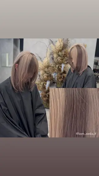 セミロング カラー 黒崎 懸のヘアスタイル