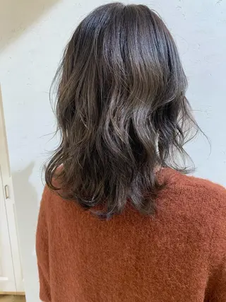 ミディアム カラー パーマ ヘアアレンジ 韓国ヘア/髪質改善 /Harunaのヘアスタイル