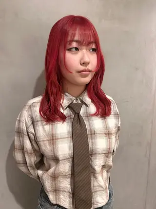 セミロング カラー オタク特化🎀 顔まわり🎀ゆうなのヘアスタイル