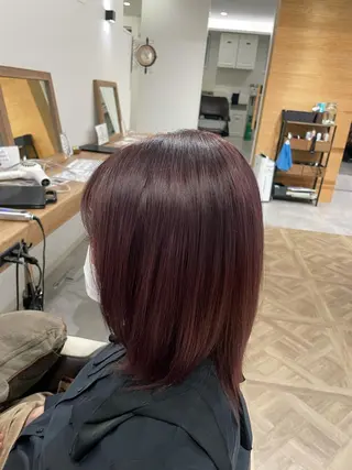 ミディアム カラー riddle hair(駒生)所属・山越 美裕樹のヘアスタイル