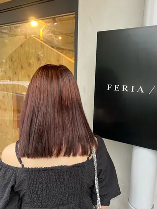 ミディアム カラー 🍑FERIAfam 桃山台　仲本七星🍑のヘアスタイル