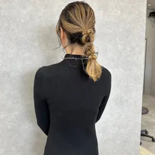 ミディアム ヘアアレンジ はちすか るかのヘアスタイル