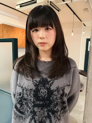 セミロング 暖色/パーマ 🌼クニトウメイのヘアスタイル