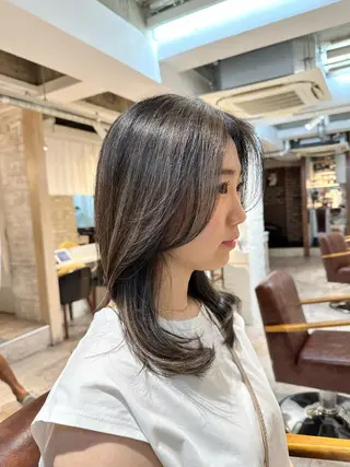 ミディアム カラー fiica (フィーカ)所属・金子侑史 /縮毛矯正の人のヘアスタイル