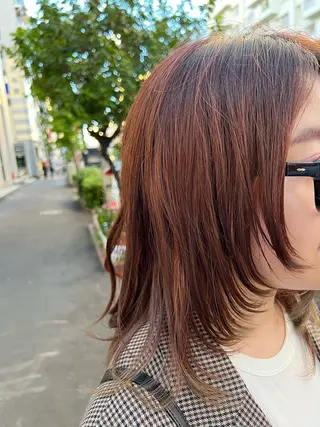ミディアム 【髪質改善/縮毛矯正 /カラー】ホサカのヘアスタイル