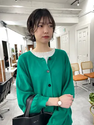 ショート カラー パーマ レイヤー／似合わせ TAKUYAのヘアスタイル