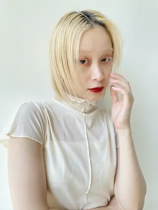 セミロング カラー ヘアアレンジ ボブ×柔らかいカラー 🩰misaki𓍼のヘアスタイル