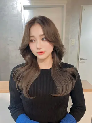 ロング カラー ヘアアレンジ 【韓国くびれ】ヘア 💕田中将吾のヘアスタイル