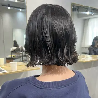 ミディアム カラー パーマ akane/ボブ /オリーブ/ブラウンのヘアスタイル