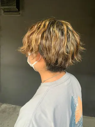 ショート カラー メンズ MARKA HAIR所属・MARKA 🫧 YUKAのヘアスタイル