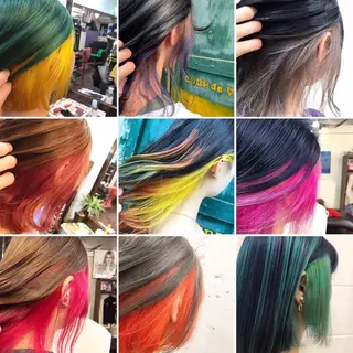 ショート カラー "PEPPU "所属・派手髪、ハイトーン ショートヘアShinのヘアスタイル