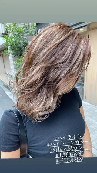 ミディアム カラー LA KING GINZA TOKYO所属・🧡ショートの達人 🧡SHOのヘアスタイル