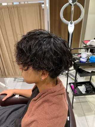 パーマ メンズ 佐々木 拓海のヘアスタイル