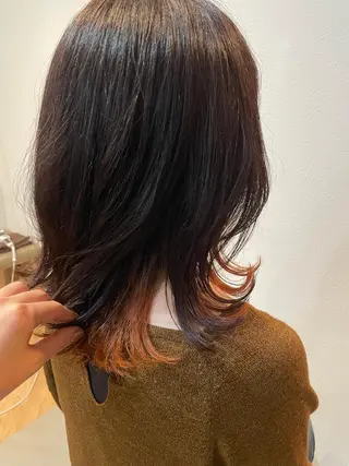セミロング カラー oceano所属・oceano🌎小林 穂乃花のヘアスタイル